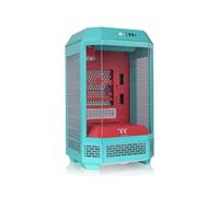 Thermaltake The Tower 250 Mini Tower (Menthe/Rouge) - Boîtier PC Mini-ITX, Écran LCD 3.9", 2x120mm avant, Baies 2.5/3.5", USB 3.2, SPCC