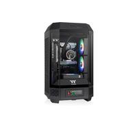 Thermaltake The Tower 250 Mini Tower Noir/Blanc, Écran LCD 3.9", 2x120mm avant, Mini-ITX, 1x3.5", 2x2.5", USB 3.2 Gen 1/Gen 2