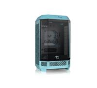 Thermaltake The Tower 300 Boîtier PC Micro-ATX Octogonal - Support Watercooling 420mm & GPU 400mm, Design Vertical, Turquoise