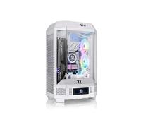 Thermaltake The Tower 300 Micro Tower Blanc - Boîtier PC Micro ATX/Mini-ITX, SPCC/Verre Trempé, 3x3.5"/3x2.5", Vent 2x140mm, USB 3.2, Refroidissement liquide jusqu'à 420mm