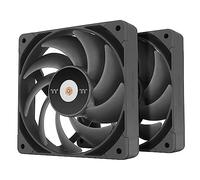 Thermaltake TOUGHFAN 12 Pro Lot de 2 ventilateurs de refroidissement PC 12v haute pression statique, contrôlé PWM 500~2000 tr/min, débit d'air 70,8 CFM, roulement hydraulique Gen.2 120 mm, boîtier /