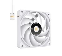 Thermaltake TOUGHFAN EX14 Pro Snow Lot de 3 ventilateurs de refroidissement pour PC, connexion magnétique, pales interchangeables, contrôle PWM 500~2000 tr/min, débit d'air 119,6 CFM, boîtier de 140
