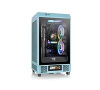 Thermaltake Tower 200 Mini Tower Turquoise - Boîtier PC Mini-ITX, 2x 3.5", 4x 2.5", Vent. 140mm, USB 3.2 Gen 1/Gen 2, 300x280x500mm