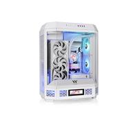 Thermaltake Tower 600 Snow Mid-Tower ATX Case; 3 Tempered Glass Panels; Hidden-Connector Motherboard Support; Rotational PCI-e Slots; CA-1Z1-00M6WN-00; 3 Year Warranty