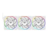 Thermaltake Ventilateurs de boîtier TS120 EX RGB – 120 mm PWM, pression optimisée – Lot de 3 Blanc