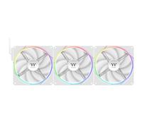 Thermaltake Ventilateurs de boîtier TS140 EX RGB 140 mm PWM Pression d'air optimisée Lot de 3 Blanc