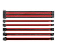 Thermaltake TtMod AC-033-CN1NAN-A1 Kit de câble d'alimentation ATX/EPS/PCI-E 8 Broches PCI-E/6 Broches avec Peignes, Rouge/Noir