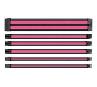 Thermaltake TtMod AC-046-CN1NAN-A1 Kit de câble d'alimentation ATX/EPS/PCI-E 8 Broches PCI-E/6 Broches avec Peignes, Rose/Noir