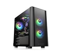 Thermaltake V150 TG Micro Tower Noir - Boîtier PC Micro ATX/Mini-ITX, 2x 3.5", 2x 2.5", USB 3.2 Gen 1, Vent. 120mm Arrière, SPCC, Verre Trempé