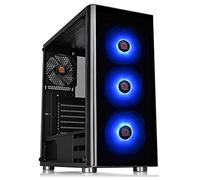 Thermaltake V200 CA-1K8-00M1WN-01 Boîtier Tour Moyenne ATX 120 mm 12 V en Verre trempé RGB Edition 12 V Compatible avec MB Sync avec 3 Ventilateurs RVB 12 V + 1 Ventilateur Noir de 120 mm à l'arrière
