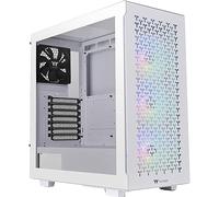 Thermaltake Boîtier PC V350 TG ARGB Air – Moyen ATX, Verre trempé 4 mm, 4 ventilateurs inclus – Blanc