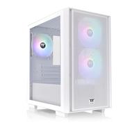 Thermaltake Versa H16 TG ARGB Snow Micro ATX Boîtier Tour ; Panneau latéral en Verre trempé ; 3 Ventilateurs ARGB pré-installés ; CA-1Y8-00S6WN-01