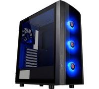 Thermaltake Boîtier PC Versa J25 TG RGB – verre trempé – ATX – Noir