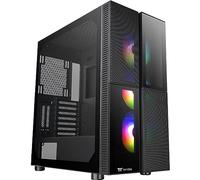 Thermaltake Boîtier PC Versa T26 TG (CA-1W1-00M1WN-01) Noir – 3x120mm ARGB, Verre trempé