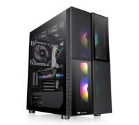 Thermaltake Boîtier PC Versa T26 TG (CA-1W1-00M1WN-01) Noir – 3x120mm ARGB, Verre trempé