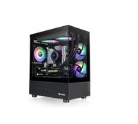 Thermaltake View 170 TG ARGB Micro Tower Noir - Micro ATX/Mini-ITX, 2x120mm ARGB avant, 1x120mm arrière, Vitre Trempée, USB 3.2 Gen 1, Refroidissement liquide 280mm