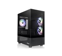 Thermaltake View 170 TG ARGB Micro Tower Noir - Micro ATX/Mini-ITX, 2x120mm ARGB avant, 1x120mm arrière, Vitre Trempée, USB 3.2 Gen 1, Refroidissement liquide 280mm