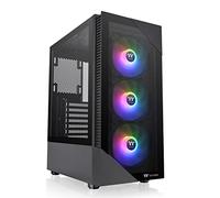 Thermaltake View 200 TG ARGB Carte mère Sync ATX en Verre trempé avec 3 Ventilateurs ARGB Avant 120 mm, CA-1X3-00M1WN-00