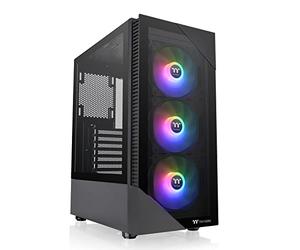 Thermaltake View 200 TG ARGB Carte mère Sync ATX en Verre trempé avec 3 Ventilateurs ARGB Avant 120 mm, CA-1X3-00M1WN-00