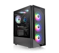 Boîtier PC Moyen Tour sans alim - THERMALTAKE View 200 TG ARGB (Noir) - ATX/Micro ATX - 3x120mm A-RGB - USB 3.0/2.0 - Verre trempé