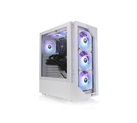 Thermaltake View 200 TG Snow ARGB - Boîtier PC Midi Tower Blanc, Verre Trempé, ATX/microATX/Mini-ITX, 3x 120mm ARGB, USB 3.2 Gen 1, Radiateurs 360mm max.