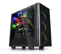 Thermaltake View 21 TG - Tempered Glass Edition - tour - ATX - pas d'alimentation - noir - USB/Audio