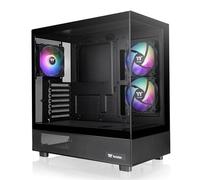 Thermaltake View 270 Plus TG ARGB Boîtier Moyen Tour E-ATX, avec 3 Ventilateurs ARGB 120 mm, Compatible radiateur 360 mm, Double Panneau Avant et latéral Verre trempé, CA-1Y7-00M1WN-01, Noir