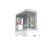 Thermaltake Boîtier PC sans alimentation View 290 TG ARGB Snow – ATX – 3x120mm A-RGB Blanc