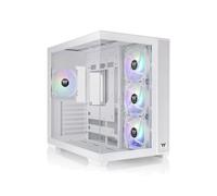 Thermaltake View 380 TG ARGB Snow - Boîtier PC Midi Tower Blanc, ATX/microATX/Mini-ITX, 1x3.5", 2x2.5", 4x120mm ARGB, USB 3.2 Gen1/Gen2, Verre trempé