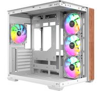 Thermaltake Boîtier PC Gaming View 380 – Tour moyenne Neige – 3x120 mm ARGB, USB 3.2 Type C