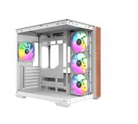 Thermaltake Boîtier PC Gaming View 380 – Tour moyenne Neige – 3x120 mm ARGB, USB 3.2 Type C