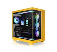 Thermaltake View 380 XL TG ARGB Jaune : Boîtier PC Midi Tower, ATX/micro ATX/Mini-ITX, 1x 3.5", 2x 2.5", 3x 120mm ARGB avant, 1x 120mm arrière
