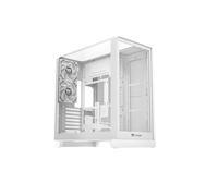 Thermaltake View 390 TG | Boîtier Moyen Tour ATX | Panneau latéral incurvé en Verre trempé | 2 Ventilateurs CT120 PWM préinstallés | Construction en Acier SPCC Haute qualité | Blanc Neige