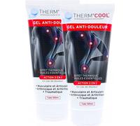 Thermcool Anti Douleur Gel Tube 100-Action 3 En 1-Effet Thermique-Lot De 2 Tubes