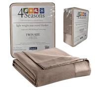 Thermee Micro Flannel Couverture légère pour Toutes Les Saisons, Lavage et séchage en Machine, Pas de Boulochage, 213 x 183 cm, Gland