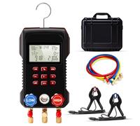 ThermElc AMF-300 Manomètres Numériques Réfrigérant Climatisation, Réfrigération HVAC Gauge pour 93 types de réfrigérants avec 2 pinces de température et tuyaux de 3000 psi R134a R22 R12 R502