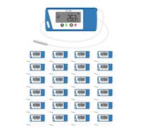 ThermElc Enregistreur de données de température avec capteur externe, rapport PDF & EXCEL, enregistreur de données USB, grand écran, alarme LED, 35 000 lectures, Certificat d'étalonnage(25)