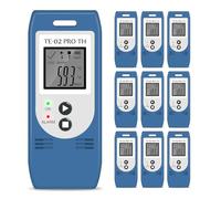 ThermElc TE-02 Pro TH Enregistreur de Température et d'humidité avec Rapports CSV PDF Automatiques, Compare les Données Multi-appareils, Surveille le Stockage Froid et Congelé Certificat d'étalonnage