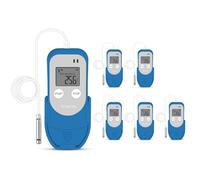 ThermElc TE-03 ETH 6-Pack Enregistreur de Température et d'Humidité USB, Enregistreur de Données de Cartographie de Température, 32 000 Points, Enregistreur USB Réutilisable Pour Pharmacie et Vaccins