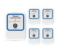 ThermElc TE-B2 Enregistreur de temperature Bluetooth réutilisable (lot de 5), kit de cartographie de température d'entrepôt traçable, capteur sans fil haute précision pour la chaîne du froid
