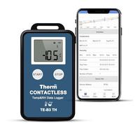 ThermElc TE-B3 TH Bluetooth Enregistreur de données de température et d'humidité, avec écran LCD, précision ± 0,3 °C, rapport PDF CSV automatique, comparaison des données de plusieurs appareils