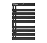 Thermex Sèche-serviettes électrique pour salle de bain, 425 W, IP24, montage mural, avec thermostat, noir, 910 x 566 mm, NJORD Black