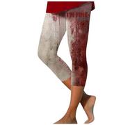 Thermique Hiver Imprimé Rugby à la Mode Casual Femmes Pantalon de Yoga Leggings Capri Robe d'Hiver, Marine militaire #1, XXL
