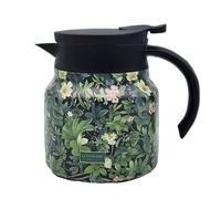 Thermique - Isolée | Carafe à eau chaude | Distributeur rétro de café et de boissons avec imprimé floral | Cafetière isolée | avec infuseur à thé et passoire pour garder au chaud