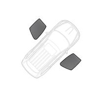 Thermique Voiture Soleil Pare-Soleil De Voiture pour Mini pour Clubman F54 2016-2024, Pare-Brise, Rideau en Maille(2PCS Front Window)