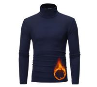 Thermiques à Manches Longues pour homme, Couche de Base Chaude pour l'hiver, Convient Pour un Usage Quotidien, Hauts à Manches Longues Haute Performance Homme T-Shirt Thermique Thermique (Navy, L)