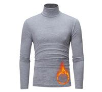 Thermiques à Manches Longues pour homme, Couche de Base Chaude pour l'hiver, Convient Pour un Usage Quotidien, Hauts à Manches Longues Haute Performance Homme T-Shirt Thermique Thermique (Grey, M)