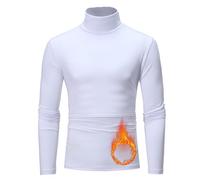 Thermiques à Manches Longues pour homme, Couche de Base Chaude pour l'hiver, Convient Pour un Usage Quotidien, Hauts à Manches Longues Haute Performance Homme T-Shirt Thermique Thermique (White, M)