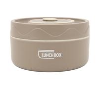 Thermo Alimentaire, Récipient à Soupe Double Couche en Acier Inoxydable 304, Portable, Forme Ronde, Pot de Nourriture Isolé, Boîte à Bento à Large Ouverture 420 ML(Café Micro-ondable)