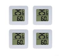 Thermo-hygromètre numérique intérieur: Mesureur précis de température et d'humidité Écran LCD Montage mural Blanc 43 x 43 mm
